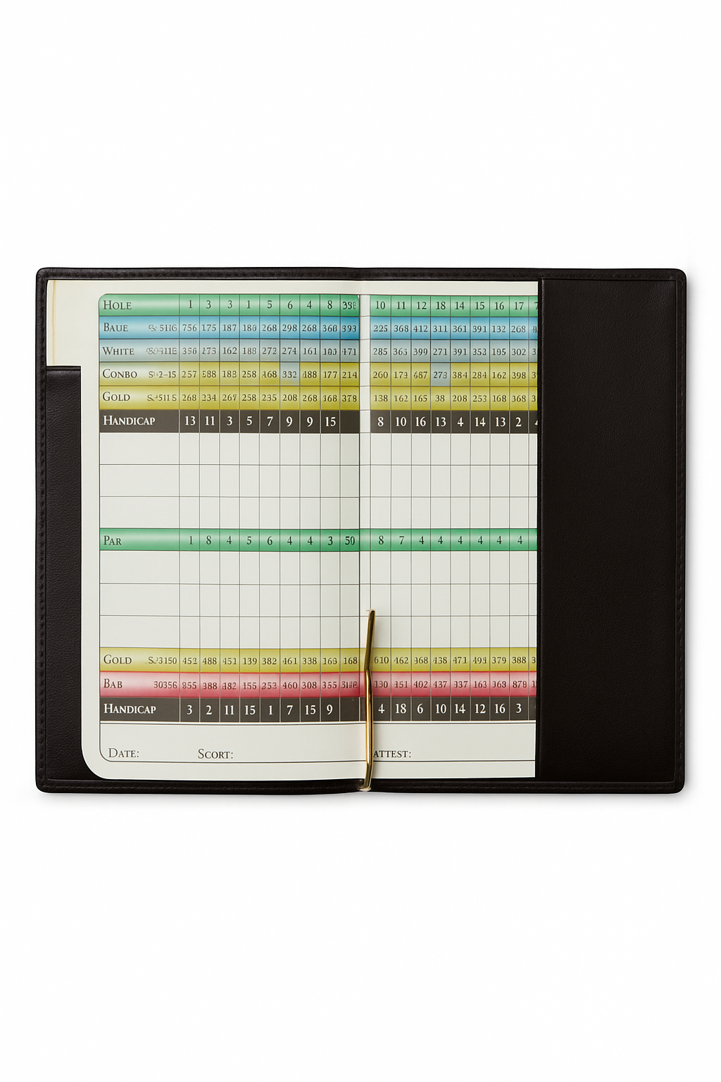 DraftKings Leather Golf Scorecard Holder