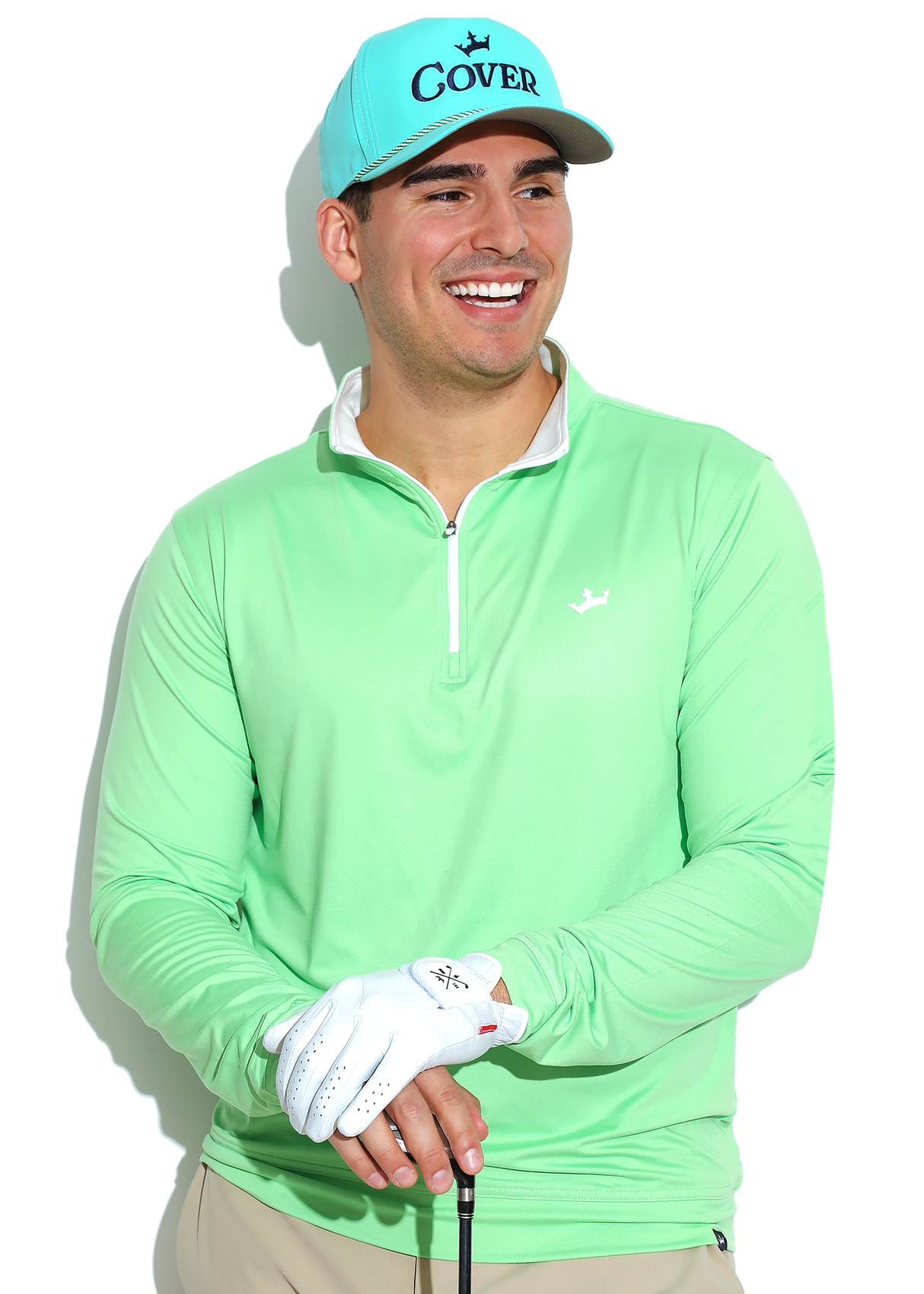 DraftKings Men's Island Green Golf Quarter Zip