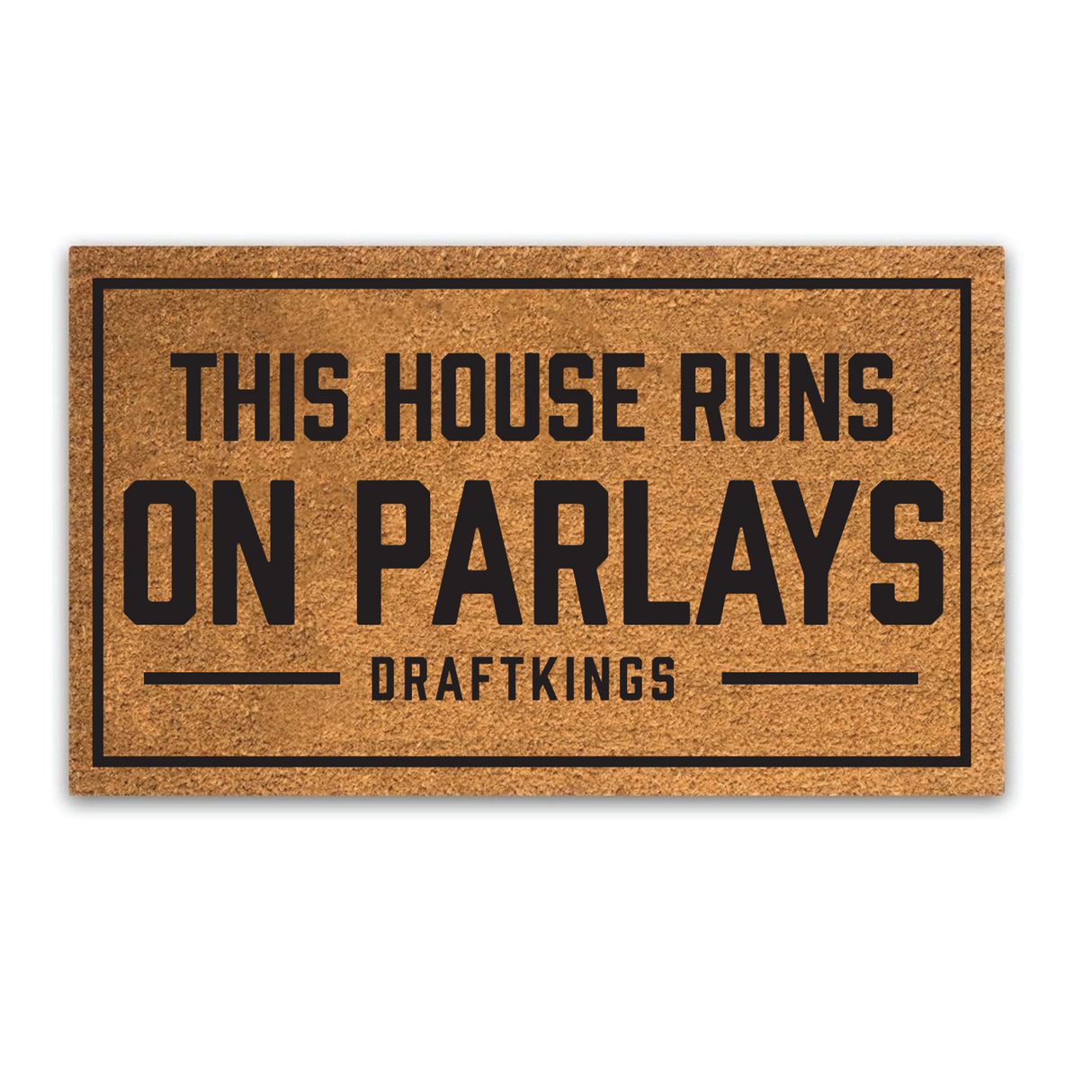 DraftKings "This House Runs On Parlays" Door Mat