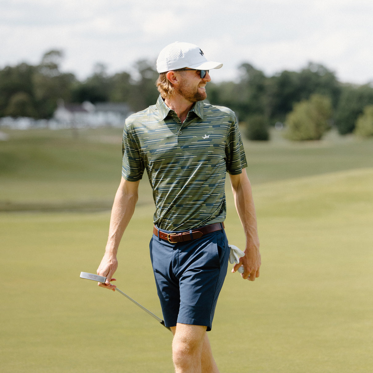 DraftKings Men's Camo Golf Polo