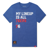Philadelphia 76ers My Lineup Sportiqe Comfy T-Shirt