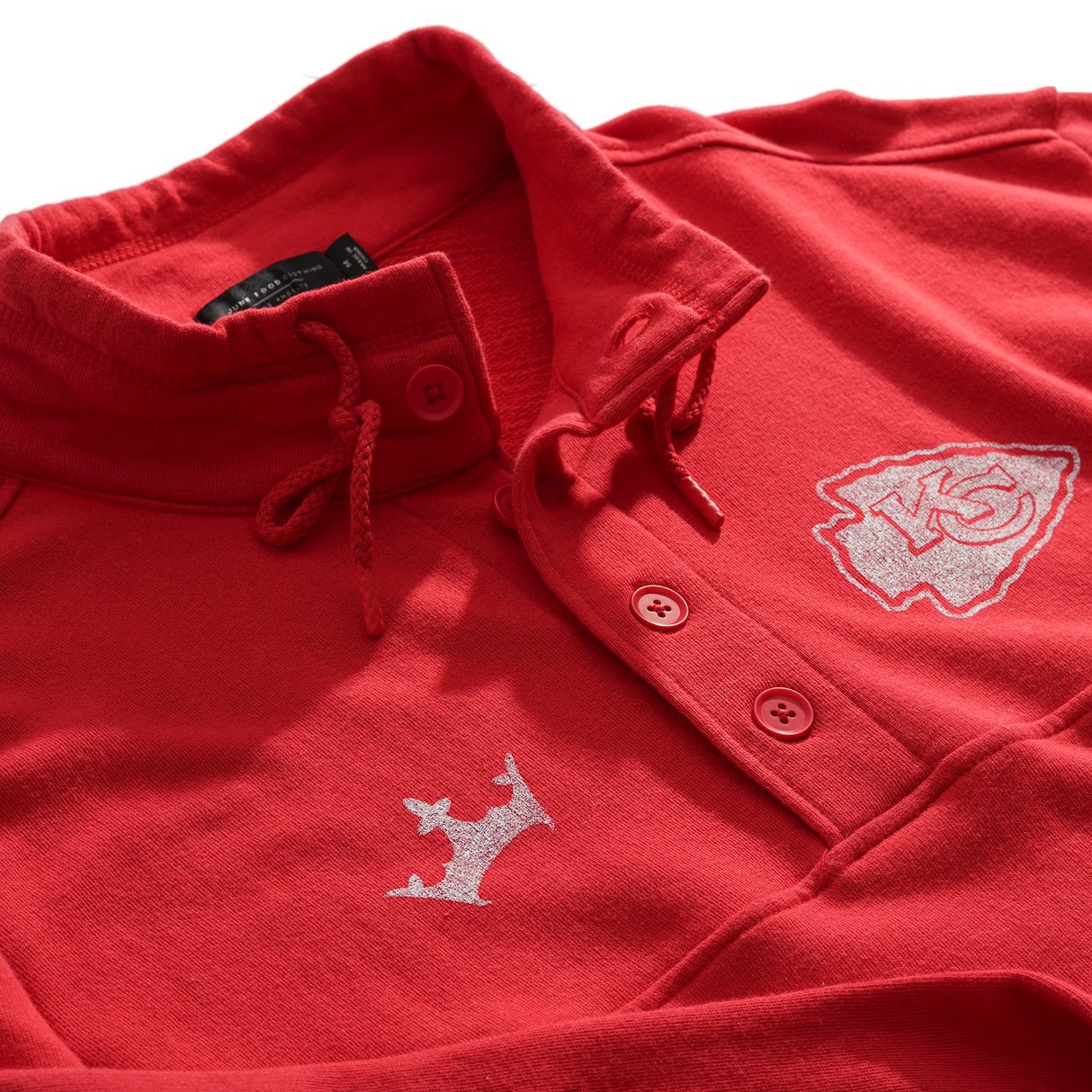 Kansas City Chiefs Junk Food Men's Mock 1/4 Button Up
