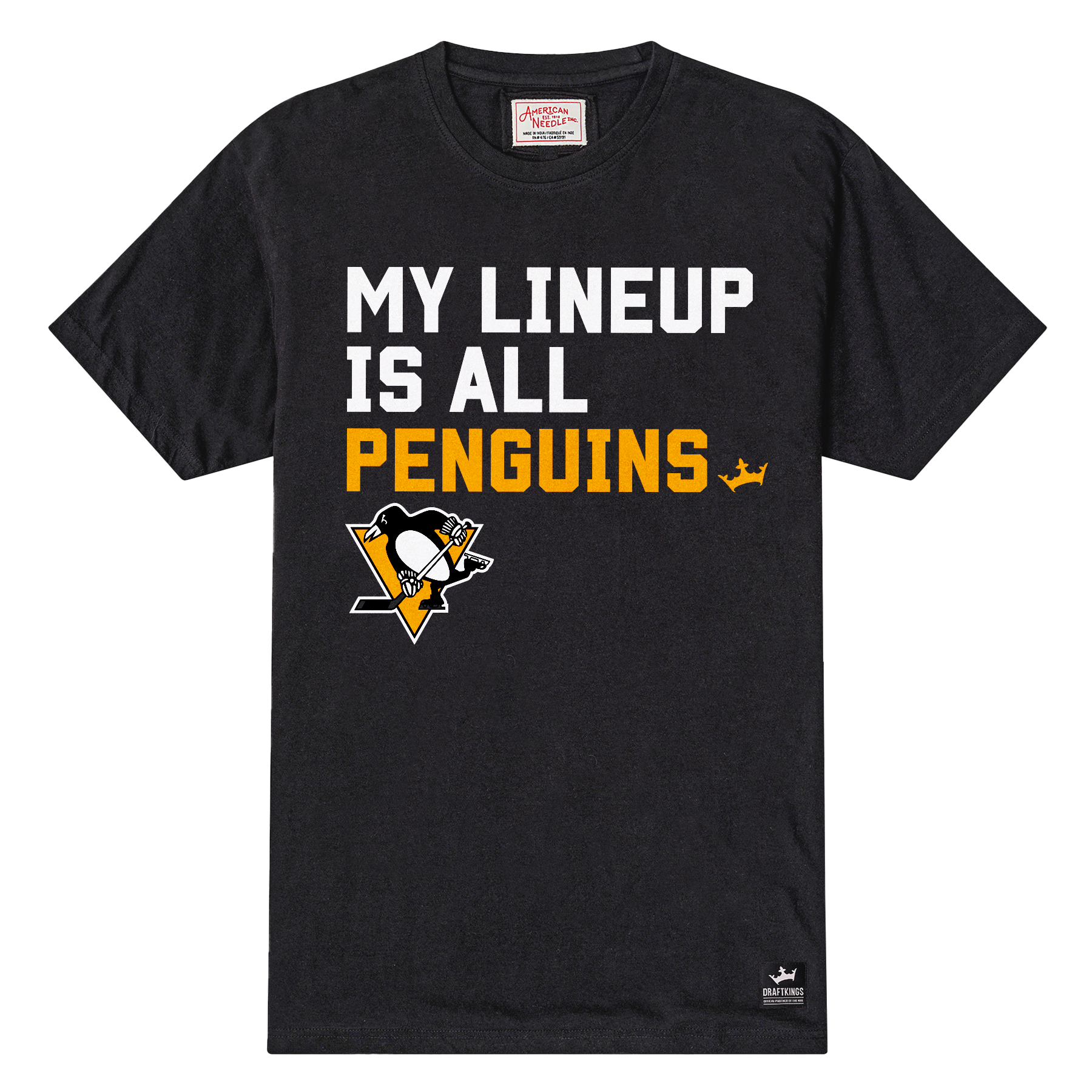 pittsburgh penguins dress shirt Pittsburgh Penguins My Lineup T-shirt – DraftKings Shop
