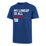New York Giants My Lineup Men's Short Sleeve T-Shirt