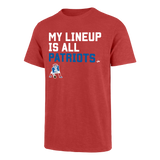New England Patriots My Lineup Men's Short Sleeve T-Shirt