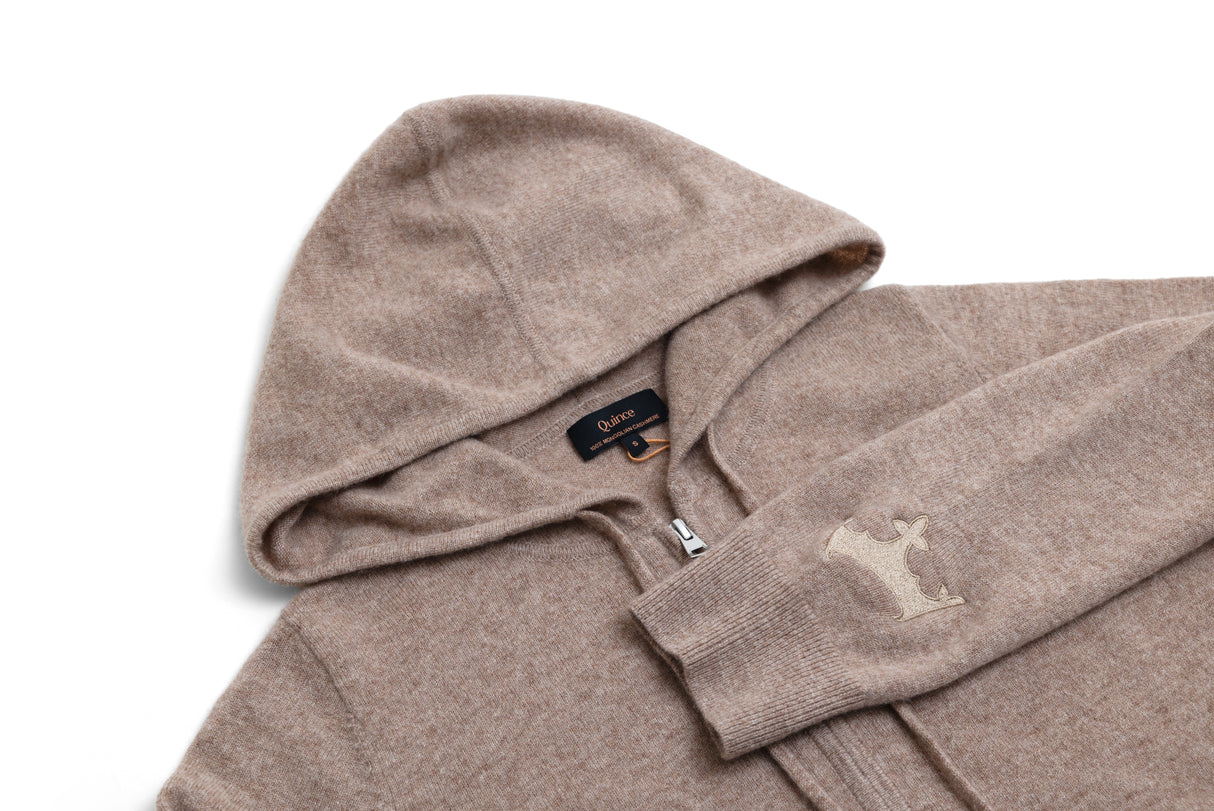 DraftKings x Quince Women's Mongolian Cashmere Full-Zip Hoodie