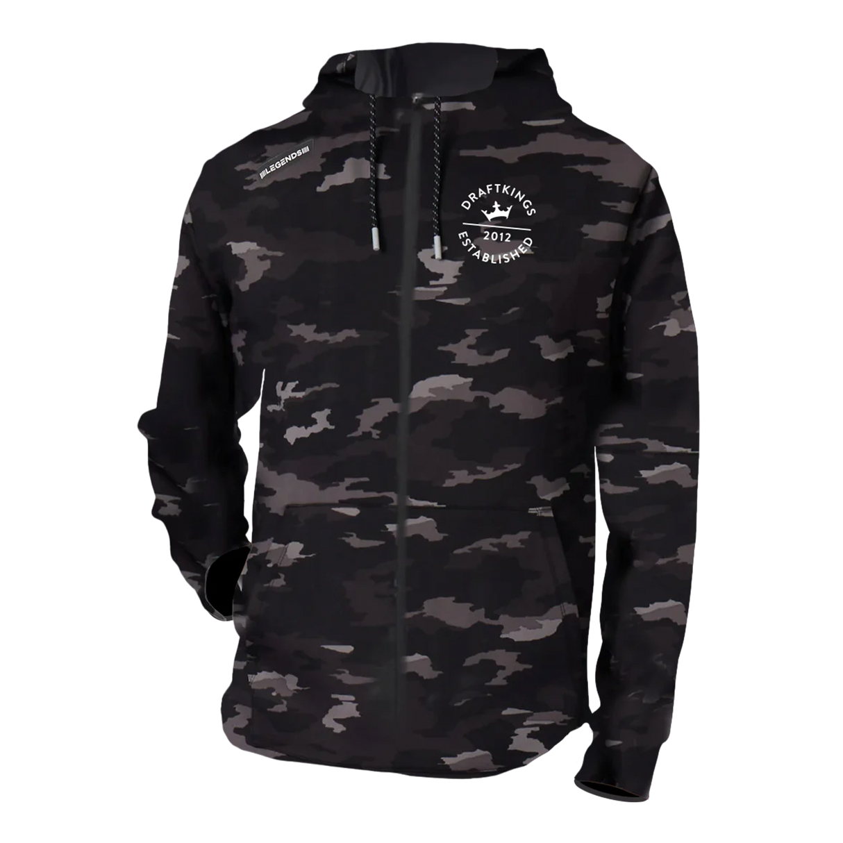 DraftKings x Legends Hawthorne Black Camo Tech Zip Hoodie