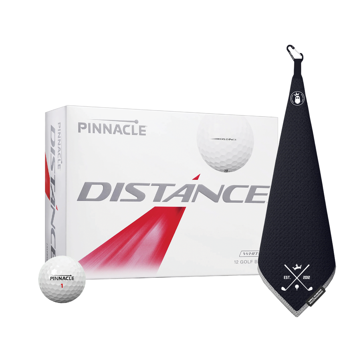 Pinnacle Distance Golf Balls & Ghost Golf Towel Set